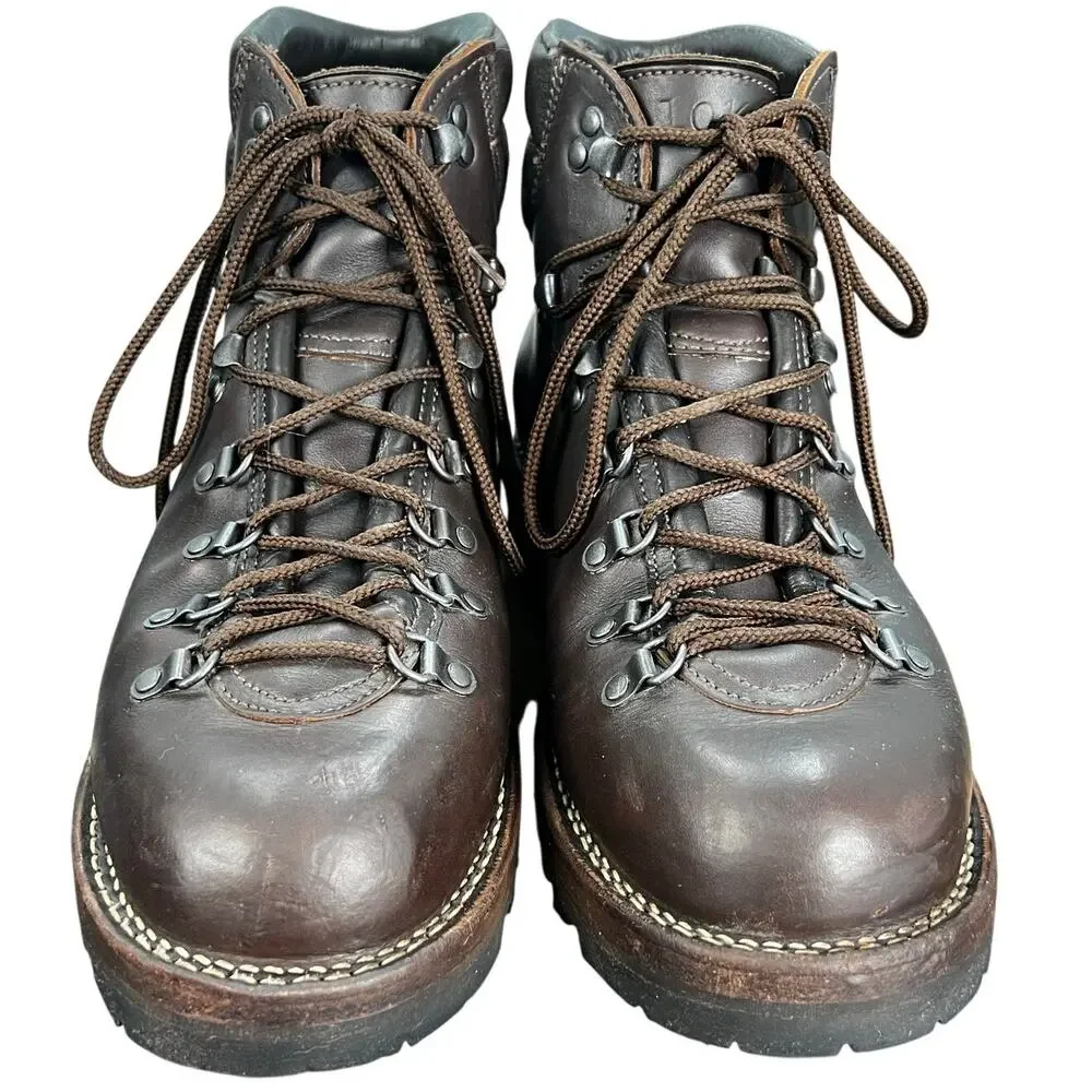 Viberg Pachena Bay Brown Leather Vibram Sole Hiking Boot Size US 10.5 D